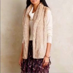 Anthropologie Faux Fur Vest